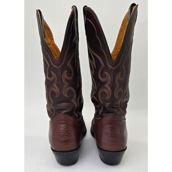 Vintage NOCONA Brown Bullhide Western Cowboy Boots Made in USA Men\'s 8.5 EEE main image 9